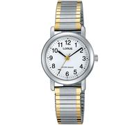 Quarzuhr LORUS, silber (silberfarben, weiß), Armbanduhren, Damen, Quarzuhr, Armbanduhr, Damenuhr, Edelstahlarmband, Flexband, Zugband (84174425-0)
