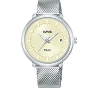 Quarzuhr LORUS, silberfarben, creme, Armbanduhren, Damen, Quarzuhr, Armbanduhr, Damenuhr, Edelstahlarmband, analog, Tag (26883532-0) silberfarben, creme