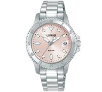 Quarzuhr LORUS "Sports Quarz", rosa (silberfarben, rosé, rosa), Armbanduhren, Damen, silberfarben, Quarzuhr, Armbanduhr, Damenuhr, Edelstahlarmband, analog, Tag (44873754-0) silberfarben, rosé, rosa