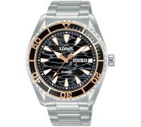 Quarzuhr LORUS "Sports", silber (silberfarben, schwarz), Armbanduhren, Herren, Quarzuhr, Armbanduhr, Herrenuhr, Edelstahlarmband, analog, Wochentag, Tag (53669753-0)
