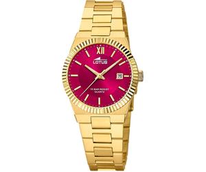 Quarzuhr LOTUS, gold (goldfarben), Armbanduhren, Damen, Quarzuhr, Armbanduhr, Damenuhr, Edelstahlarmband, bis 10 bar wasserdicht (63968611-0)