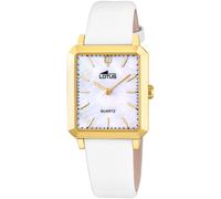 Quarzuhr LOTUS "Square", weiß, Armbanduhren, Damen, Quarzuhr, Armbanduhr, Damenuhr, Lederarmband, analog (52745334-0)
