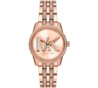 Quarzuhr MICHAEL KORS "BRYANT MK-Logo", gold (roségoldfarben), Armbanduhren, Damen, Quarzuhr, Armbanduhr, Damenuhr, Edelstahlarmband, analog, Glassteine (19654627-0) roségoldfarben