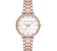 Quarzuhr MICHAEL KORS "PYPER", gold (edelstahlfarben, roségoldfarben, weiß), Armbanduhren, Damen, Quarzuhr, Armbanduhr, Damenuhr, Edelstahlarmband, analog, Glassteine (35034011-0) edelstahlfarben, ros