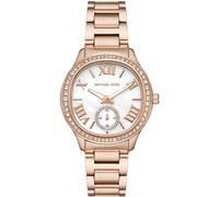 Quarzuhr MICHAEL KORS "SAGE", rosa (roségoldfarben), Armbanduhren, Damen, Armbanduhr, Damenuhr, Perlmutt-Zifferblatt, Edelstahlarmband (13766225-0) roségoldfarben