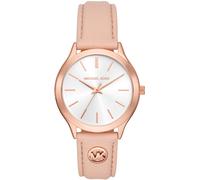 Quarzuhr MICHAEL KORS "SLIM RUNWAY", beige (rosa), Armbanduhren, Damen, Quarzuhr, Armbanduhr, Damenuhr, Lederarmband, analog (60787321-0) rosa