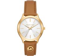Quarzuhr MICHAEL KORS "SLIM RUNWAY", braun (cognacfarben), Armbanduhren, Damen, Quarzuhr, Armbanduhr, Damenuhr, Lederarmband, analog (10138868-0) cognacfarben
