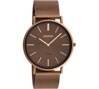 Quarzuhr OOZOO, braun, Armbanduhren, Damen, Quarzuhr, Armbanduhr, Damenuhr, Herrenuhr, Edelstahlarmband (99857011-0) braun