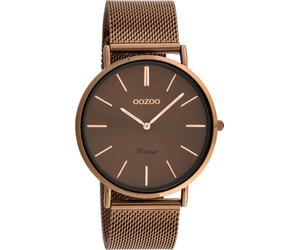 Quarzuhr OOZOO, braun, Armbanduhren, Damen, Quarzuhr, Armbanduhr, Damenuhr, Herrenuhr, Edelstahlarmband (99857011-0) braun