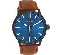 Quarzuhr OOZOO, braun, Armbanduhren, Herren, Quarzuhr, Armbanduhr, Herrenuhr, Lederarmband, analog (10587436-0)