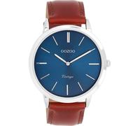 Quarzuhr OOZOO, braun (braun, blau), Armbanduhren, Damen, Quarzuhr, Armbanduhr, Damenuhr, Herrenuhr, Lederarmband, analog (46724840-0) braun, blau