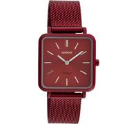 Quarzuhr OOZOO "C20011", rot (bordeaux), Armbanduhren, Damen, Quarzuhr, Armbanduhr, Damenuhr, Edelstahlarmband (23065636-0)