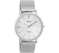 Quarzuhr OOZOO "C9341", silber (silberfarben), Armbanduhren, Damen, Quarzuhr, Armbanduhr, Damenuhr, analog, Milanaisearmband, Edelstahlarmband (57614507-0) silberfarben