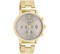 Oozoo Timepieces Herren Uhr in Gold/Taupe| Armbanduhr Herren mit Metallarmband | Schöne Uhr für Männer | Edle Analog Herrenuhr (45mm Gehäuse) in rund C11408