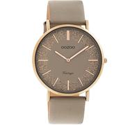 OOZOO Armbanduhr Vintage Damen Taupe/Roségold C20130