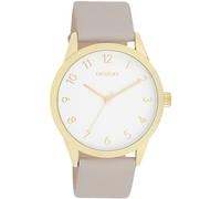 Quarzuhr OOZOO, grau (taupe, weiß), Armbanduhren, Herren, Quarzuhr, Armbanduhr, Damenuhr, Herrenuhr, Lederarmband, analog (13988914-0)