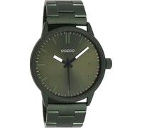 Oozoo Timepieces Herren Uhr in dunkelgrün/dunkelgrün| Armbanduhr Herren mit Metallarmband | Schöne Uhr für Männer | Edle Analog Herrenuhr (45mm Gehäuse) in rund C11402
