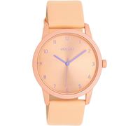 Oozoo - Timepieces Damen Uhr in peach pink/lilac | Armbanduhr Damen mit Lederarmband | Moderne Uhr für Frauen | Edle Analog Damenuhr in rund C11075 (38mm Gehäuse)