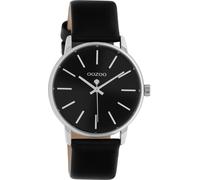 Oozoo Uhren C10724 Damenuhr mit Lederband Schwarz/Silberfarben 35 mm