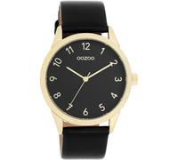 Quarzuhr OOZOO, schwarz (schwarz, schwarz), Armbanduhren, Herren, Quarzuhr, Armbanduhr, Damenuhr, Herrenuhr, Lederarmband, analog (28804911-0)