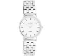 Oozoo Vintage Herren Uhr in Silber/weiß| Armbanduhr Herren mit Edelstahl Armband | Schöne Uhr für Männer | Edle Analog Herrenuhr (28mm Gehäuse) in rund C20372