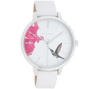 Quarzuhr OOZOO, weiß, Armbanduhren, Damen, Quarzuhr, Armbanduhr, Damenuhr, Lederarmband, Kolibri (70494452-0) weiß