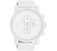 Quarzuhr OOZOO, weiß, Armbanduhren, Herren, Quarzuhr, Armbanduhr, Herrenuhr, Lederarmband, Chrono-Look (71539318-0)