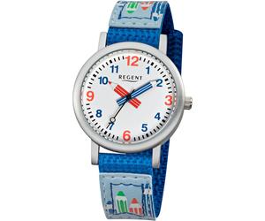 Quarzuhr REGENT "7729.11.14, F731", blau, bunt, Armbanduhren, Kinder, Quarzuhr, Armbanduhr, Kinderuhr, Lernuhr, Jungen, Schulanfang, Geschenkidee (73726624-0) blau, bunt