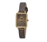 Quarzuhr REGENT, braun, Armbanduhren, Damen, Quarzuhr, Armbanduhr, Damenuhr, Lederarmband, analog, Glassteine (88299801-0) braun