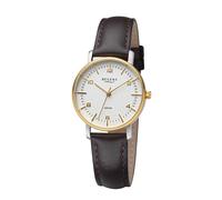 REGENT Damen Armbanduhr Analog Lederarmband Dunkelbraun URF1481 Analoguhr