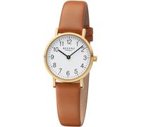 Quarzuhr REGENT, braun (cognac, goldfarben), Armbanduhren, Damen, Quarzuhr, Armbanduhr, Damenuhr, Lederarmband, Mineralglas, analog (88582515-0) cognac, goldfarben