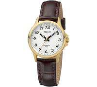 Quarzuhr REGENT, braun (dunkelbraun, goldfarben), Armbanduhren, Damen, Quarzuhr, Armbanduhr, Damenuhr, Leuchtzeiger, Saphirglas, Lederarmband (26529034-0)