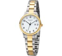 Quarzuhr REGENT, bunt (silberfarben, goldfarben), Armbanduhren, Damen, Quarzuhr, Armbanduhr, Damenuhr, Datum, analog, Edelstahlarmband (45657858-0) silberfarben, goldfarben