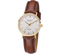 Quarzuhr REGENT "F1299 - 3158.45.10", braun, Armbanduhren, Damen, Quarzuhr, Armbanduhr, Damenuhr, Saphirglas, Lederarmband (98306769-0)