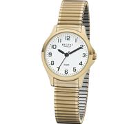 Quarzuhr REGENT, gold (goldfarben), Armbanduhren, Damen, Quarzuhr, Armbanduhr, Damenuhr, Flexband, Zugband, Edelstahlarmband (222555-0)