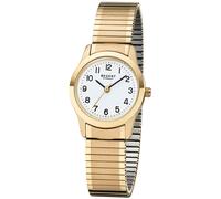 Quarzuhr REGENT, gold (goldfarben, weiß), Armbanduhren, Damen, Quarzuhr, Armbanduhr, Damenuhr, Flexband, Zugband, Edelstahlarmband, Ø ca, 27 mm (76971749-0) goldfarben, weiß