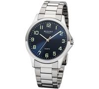 Quarzuhr REGENT, grau (edelstahlfarben, blau), Armbanduhren, Herren, Quarzuhr, Armbanduhr, Herrenuhr, Damenuhr, Edelstahlarmband (34038613-0)