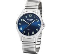 Quarzuhr REGENT, grau (edelstahlfarben, dunkelblau), Armbanduhren, Damen, Quarzuhr, Armbanduhr, Herrenuhr, Damenuhr, Flexband, Zugband, Edelstahlarmband (94845518-0) edelstahlfarben, dunkelblau