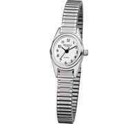 Quarzuhr REGENT, grau (edelstahlfarben, weiß), Armbanduhren, Damen, Quarzuhr, Armbanduhr, Damenuhr, Flexband, Zugband, Edelstahlarmband (55645614-0)