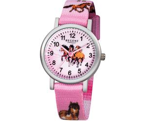 Quarzuhr REGENT, rosa (rosa, silberfarben), Armbanduhren, Kinder, Quarzuhr, Armbanduhr, Kinderuhr, Lernuhr, Mädchen, Schulanfang, Geschenkidee (91825507-0) rosa, silberfarben