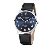 Quarzuhr REGENT, schwarz, Armbanduhren, Kinder, Quarzuhr, Armbanduhr, Herrenuhr, analog, Tag (23756862-0) schwarz