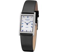 Quarzuhr REGENT, schwarz (schwarz, blau), Armbanduhren, Damen, Quarzuhr, Armbanduhr, Damenuhr, Herrenuhr, Mineralglas, Lederarmband, eckig (63340959-0) schwarz, blau
