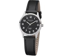 Quarzuhr REGENT, schwarz (schwarz, schwarz), Armbanduhren, Damen, Quarzuhr, Armbanduhr, Damenuhr, Leuchtzeiger, Lederarmband, analog, Ø ca. 27 mm (58365906-0) schwarz, schwarz