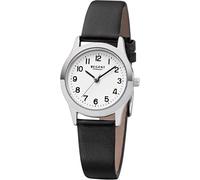 Quarzuhr REGENT, schwarz (schwarz, silberfarben), Armbanduhren, Damen, Quarzuhr, Armbanduhr, Damenuhr, Mineralglas, analog, Lederarmband, Ø ca. 27mm (85181631-0) schwarz, silberfarben