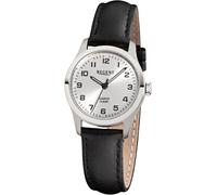 Quarzuhr REGENT, schwarz (schwarz, silberfarben), Armbanduhren, Damen, Quarzuhr, Armbanduhr, Damenuhr, Titangehäuse, Lederarmband, analog, Ø ca. 28mm (70083216-0) schwarz, silberfarben