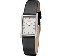 Quarzuhr REGENT, schwarz (schwarz, silberfarben, goldfarben), Armbanduhren, Damen, Quarzuhr, Armbanduhr, Damenuhr, Herenuhr, Mineralglas, Lederarmband, eckig (41644845-0) schwarz, silberfarben, goldfa