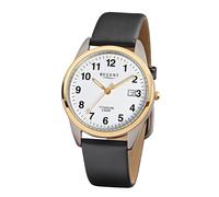 Quarzuhr REGENT, schwarz, weiß, Armbanduhren, Kinder, Quarzuhr, Armbanduhr, Herrenuhr, Lederarmband, analog, Tag (11524860-0) schwarz, weiß