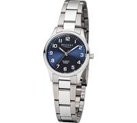 Quarzuhr REGENT, silber (edelstahlfarben, dunkelblau), Armbanduhren, Damen, Quarzuhr, Armbanduhr, Damenuhr, Leuchtzeiger, Edelstahlarmband, Ø ca. 27mm (35571610-0) edelstahlfarben, dunkelblau