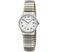Quarzuhr REGENT, silber (edelstahlfarben, goldfarben), Armbanduhren, Damen, Quarzuhr, Armbanduhr, Damenuhr,Flexband, Zugband, Edelstahlarmband, Ø ca.27 mm (97050337-0)