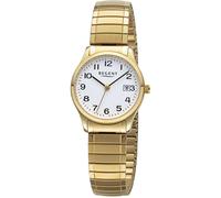 Quarzuhr REGENT, silber (goldfarben), Armbanduhren, Damen, Quarzuhr, Armbanduhr, Damenuhr,Flexband, Zugband, Edelstahlarmband, Ø ca.27 mm (84114121-0)